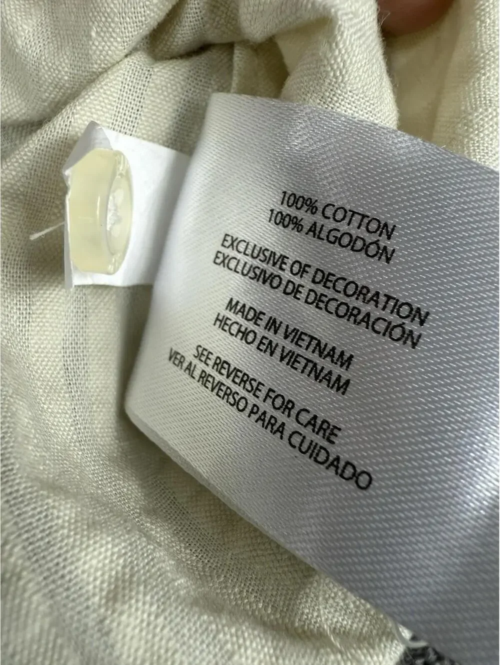 Gap Men's XXL Seersucker Short Sleeve Camp Collar Button Front Shirt Cream NWT - Picture 8 of 8